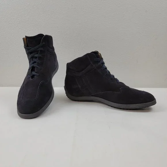 HOGAN INTERACTIVE Mens Blue  suede Shoes Sneakers driving high top Size 10 - Picture 3 of 10